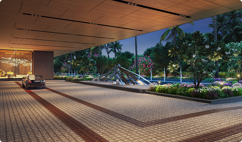 Grand entrance drop-off